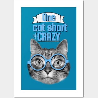 Just one cat short of being crazy Posters and Art